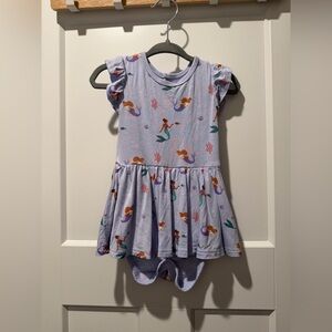 Kyte Baby Purple Mermaid Twirl Bodysuit 12-18M